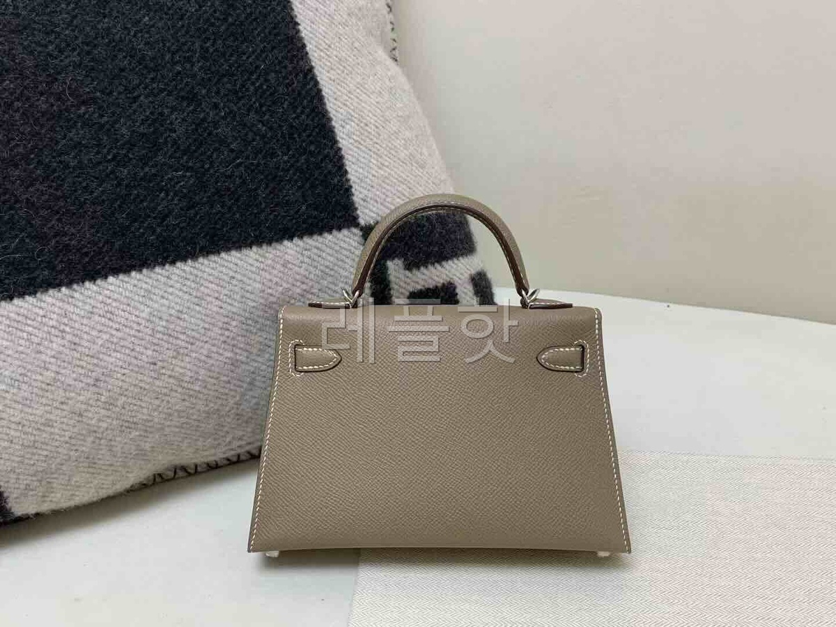 Hermès Mini Kelly II Epsom Etoupe x Palladium Hardware