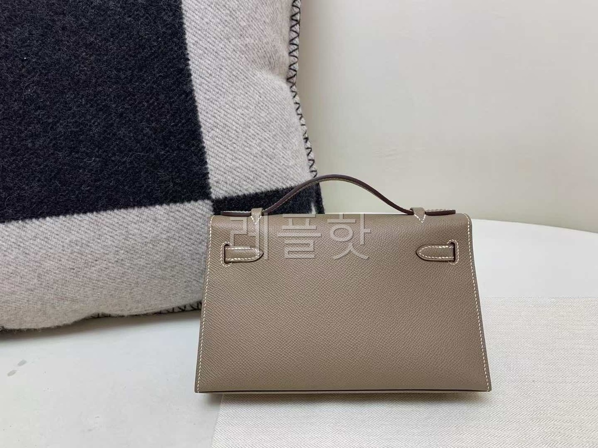 Hermès Pochette Epsom Etoupe x Palladium Hardware