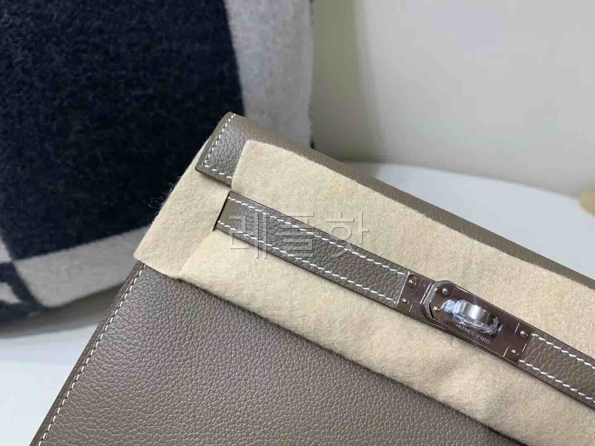 Hermès Kelly Danse Evercolor Etoupe Palladium Hardware