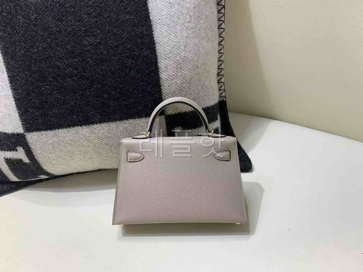 Hermès Mini Kelly II Epsom Gris Asphalte x Gold Hardware