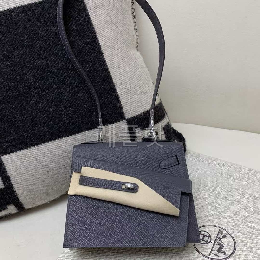 Hermès Kelly 20 Desordre Gris Foncé Epsom x Palladium Hardware