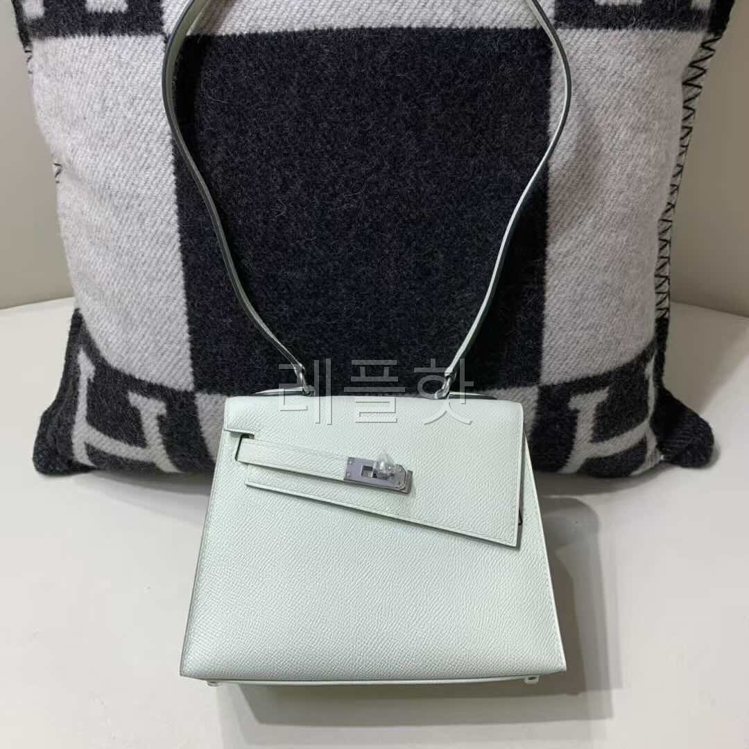 Hermès Kelly Desordre 20 Epsom Vert Fizz x Palladium Hardware