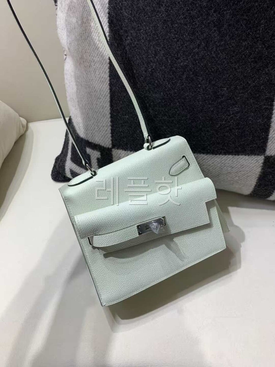 Hermès Kelly Desordre 20 Epsom Vert Fizz x Palladium Hardware