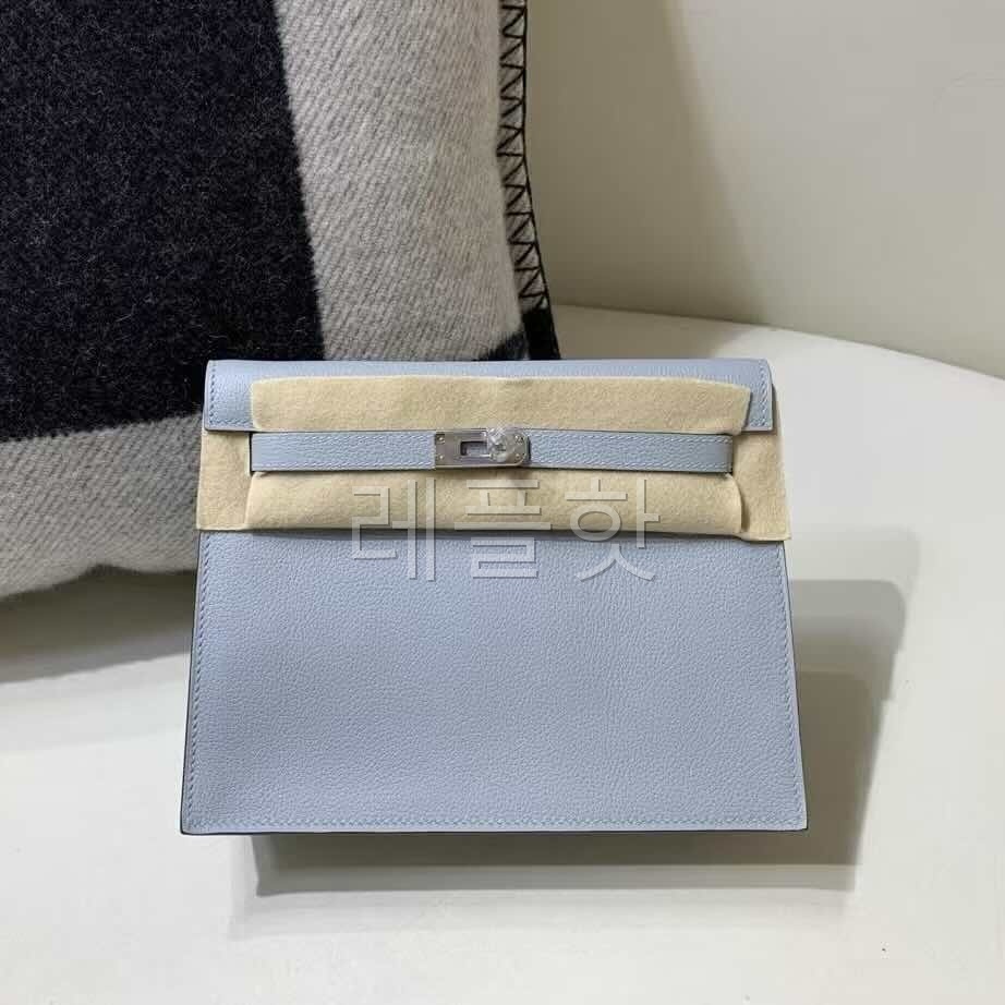 Hermès Danse Evercolor Bleu Brume x palladium hardware