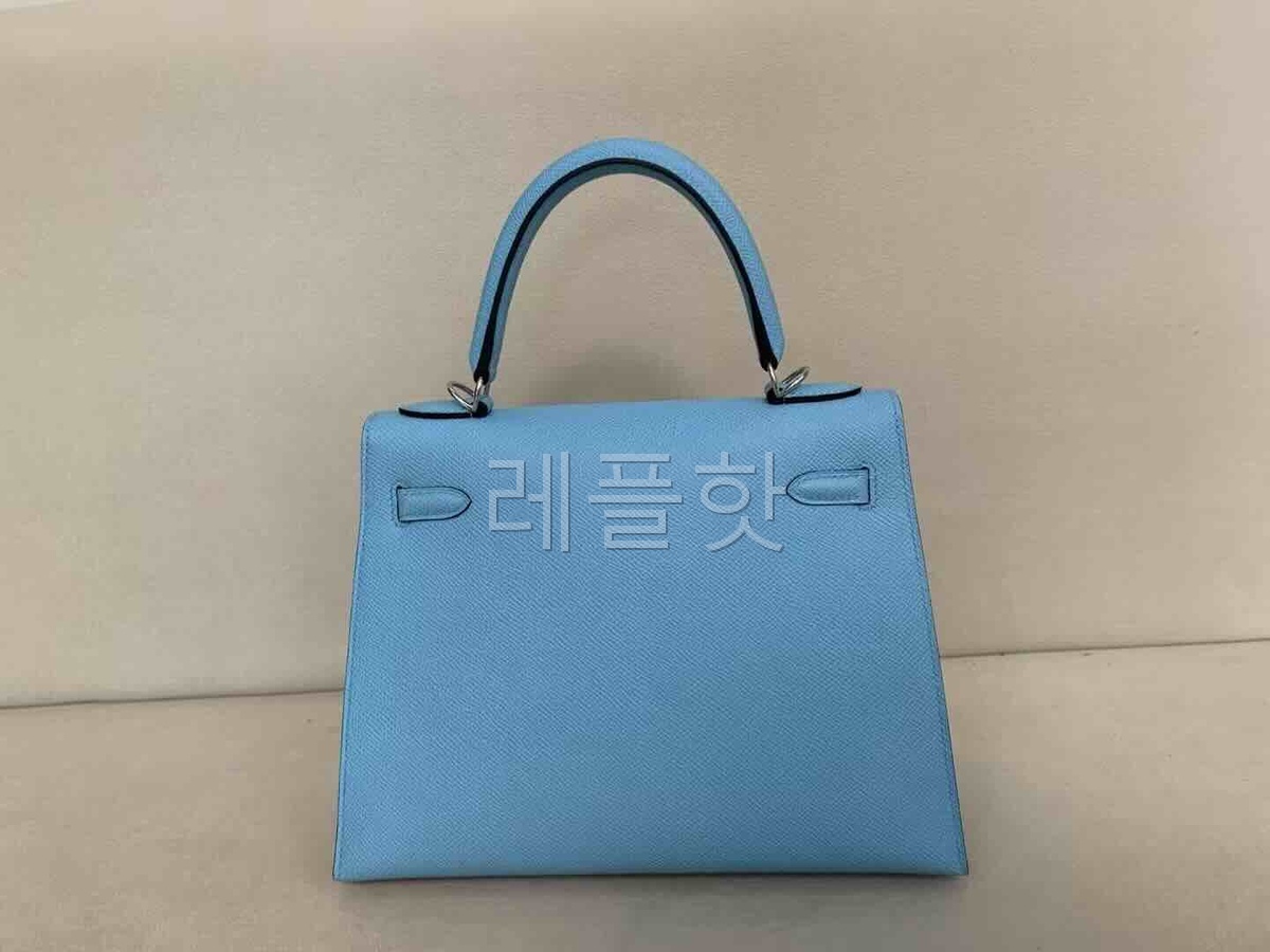 Hermès Kelly25 Epsom Sellier Celeste x Palladium Hardware