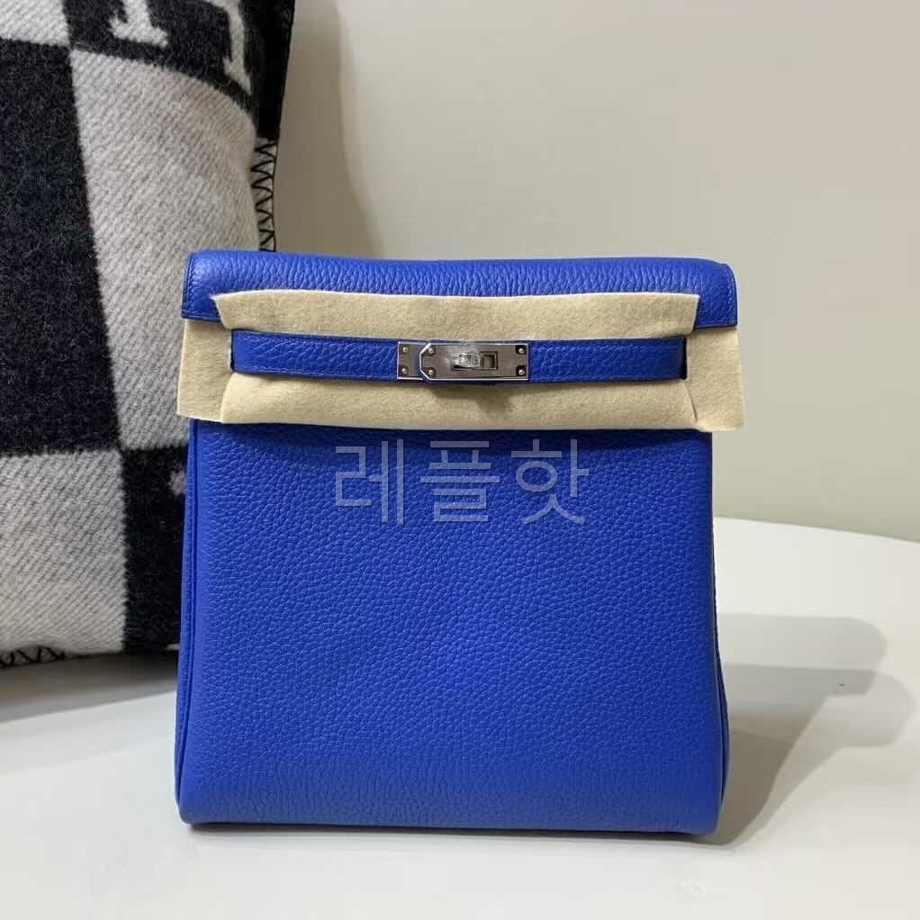 Hermès Kelly Ado II Togo Bleu Électrique x Palladium Hardware