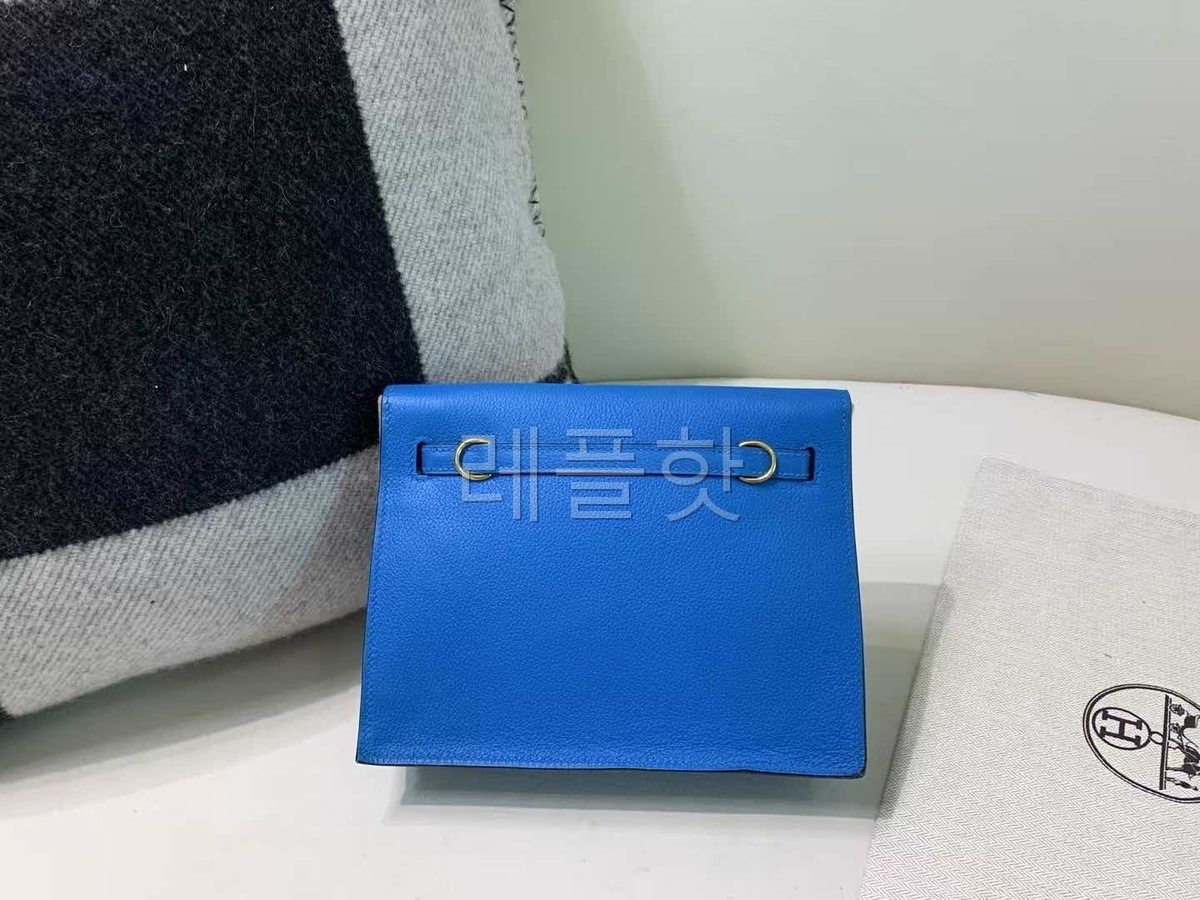 Hermès Kelly Danse 25 Evercolor Blue Electric x Gold Hardware