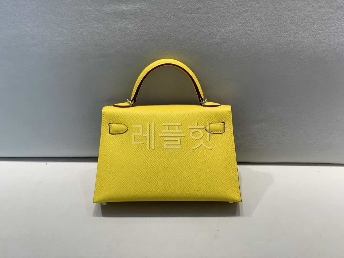 Hermès Mini Kelly II Epsom  Naples Yellow x Palladium Hardware