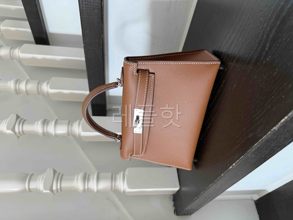 Hermès Mini kelly Epsom Gold x Palladium Hardware