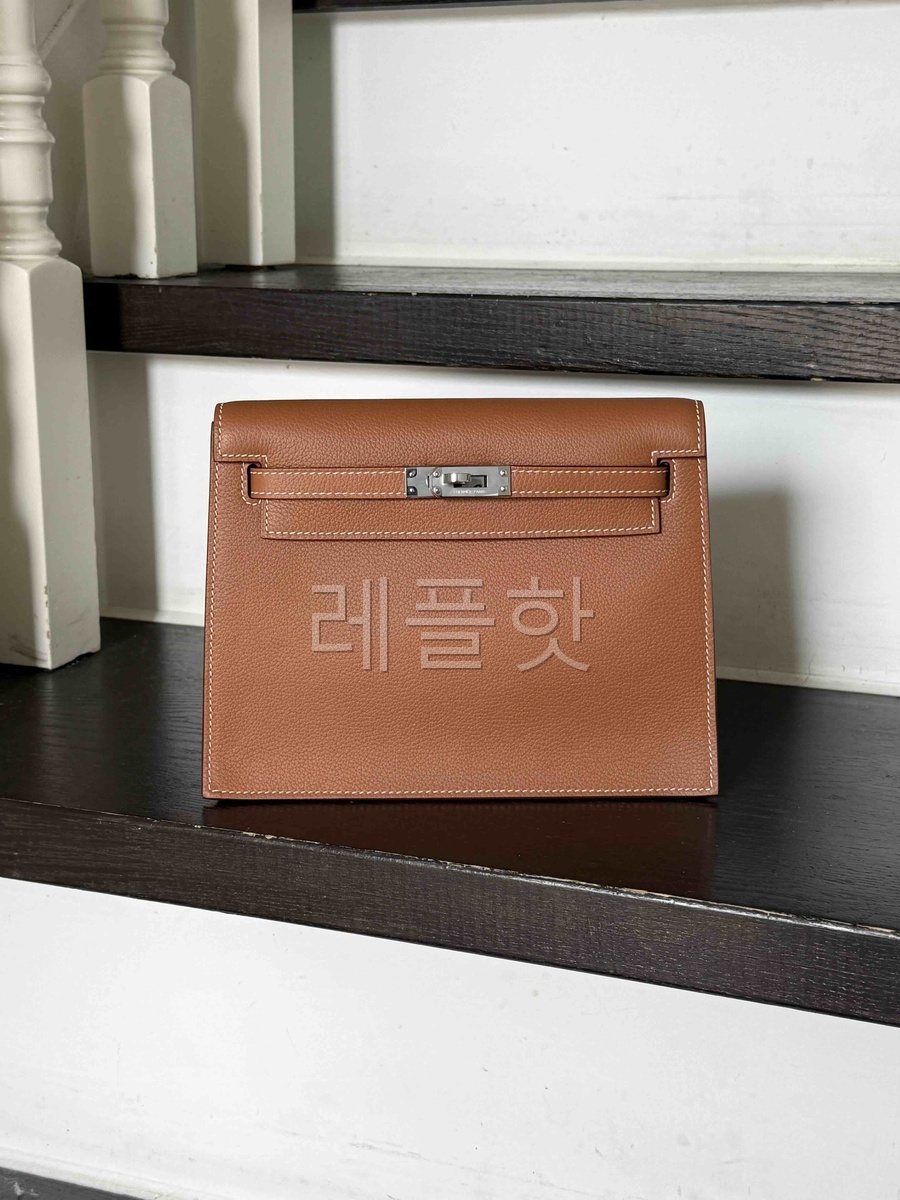 Hermès Kelly Danse Gold Evercolor Palladium Hardware