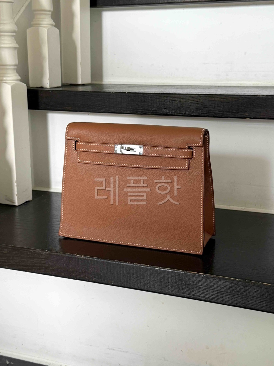 Hermès Kelly Danse Gold Evercolor Palladium Hardware