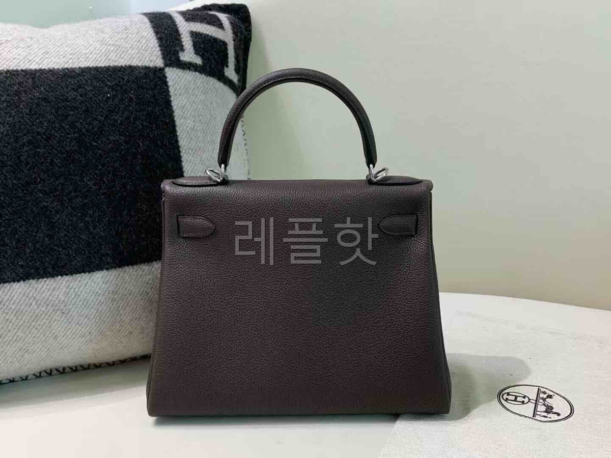 Hermès Kelly 25 Togo Ebene x Palladium Hardware