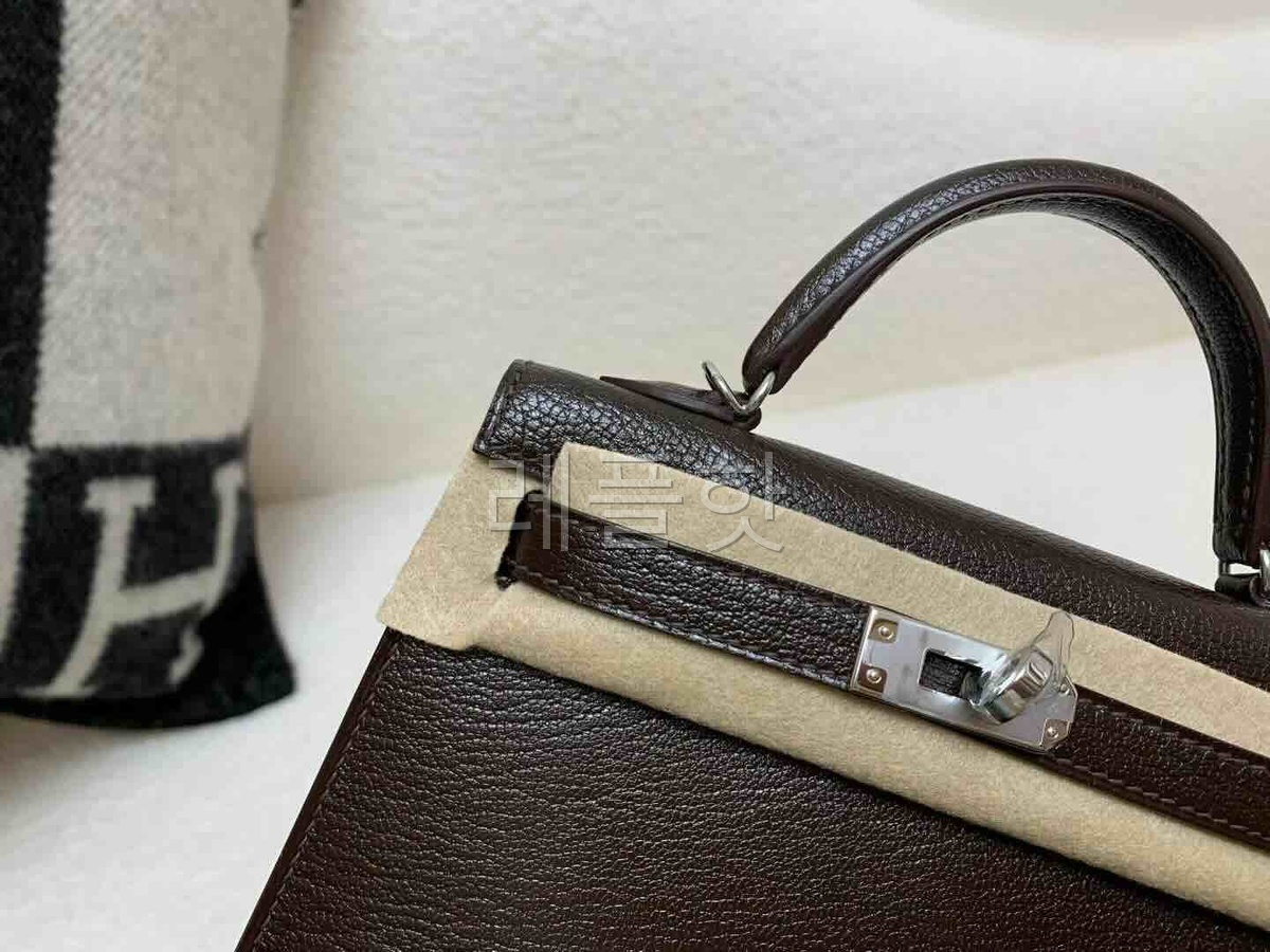 Hermès Mini Kelly II Chevre Havana (Interior Honey Brown) x Palladium Hardware