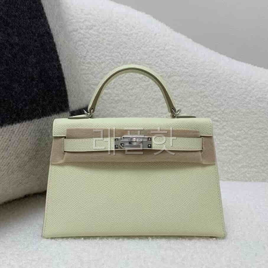 Hermès Mini Kelly II Epsom Jaune Poussin x Palladium Hardware