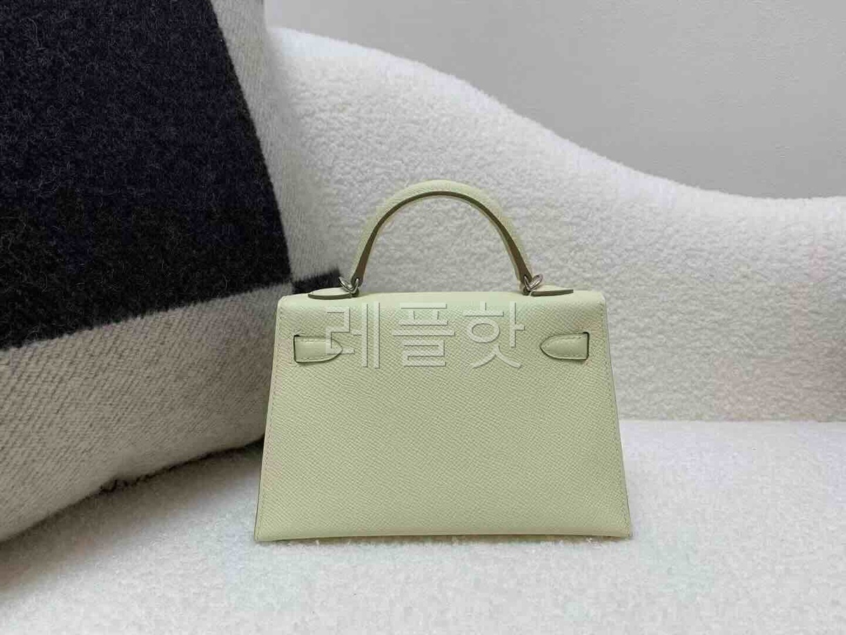 Hermès Mini Kelly II Epsom Jaune Poussin x Palladium Hardware