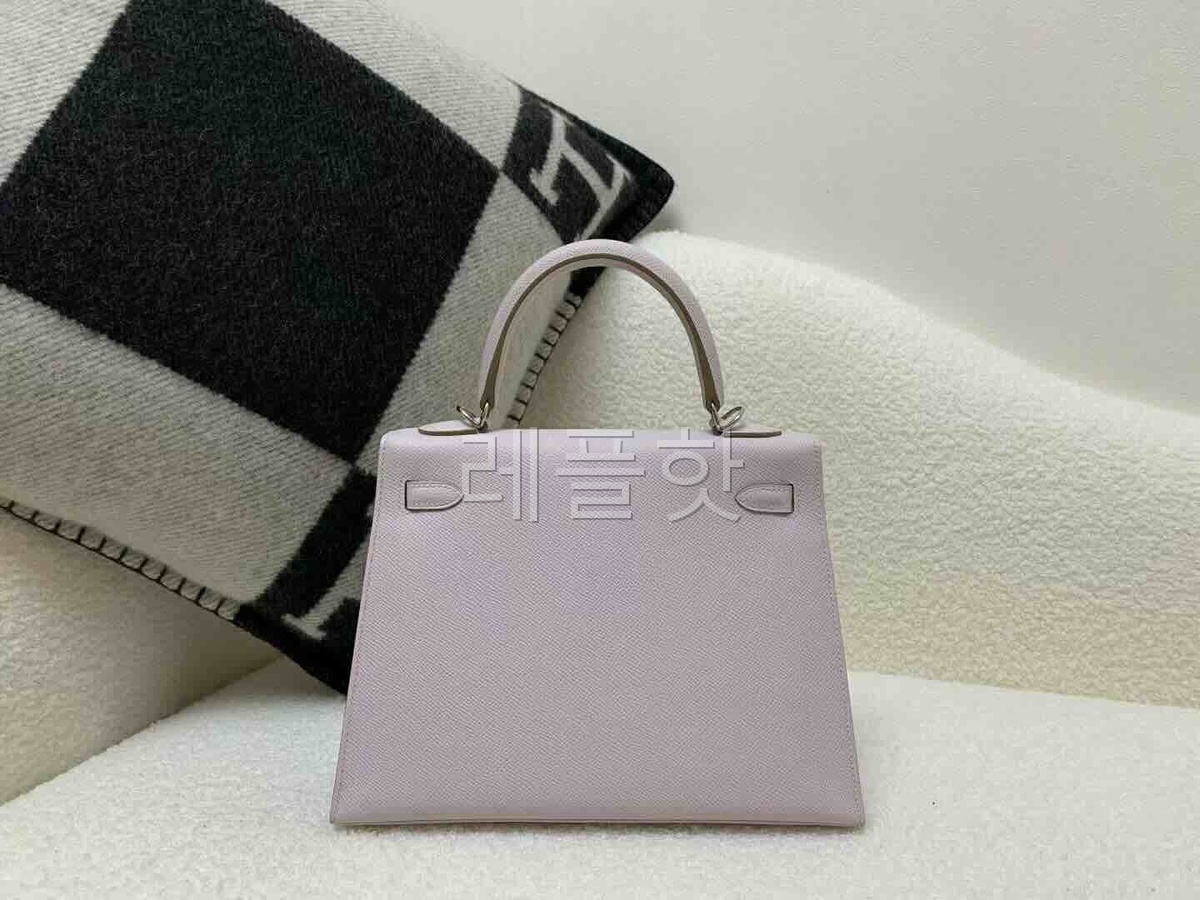 Hermès Kelly 25 Epsom Mauve Pale x Palladium Hardware