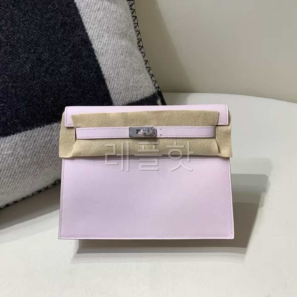 Hermès Kelly Danse Evercolor Mauve Pale x Palladium Hardware