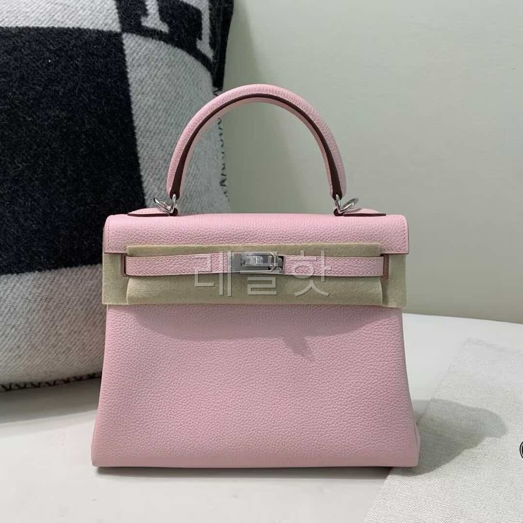 Hermès Kelly25 Togo Rose Sakura x Palladium Hardware