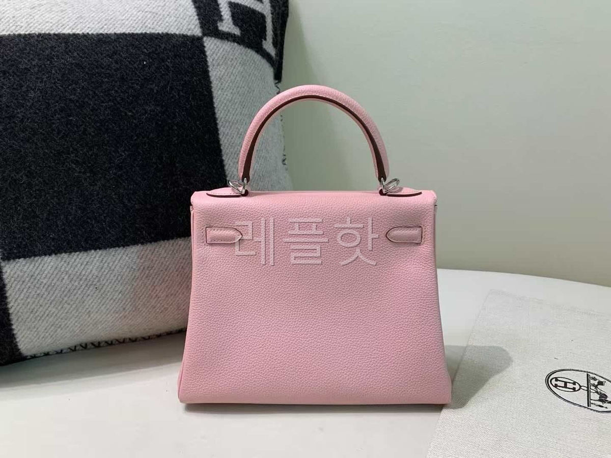 Hermès Kelly25 Togo Rose Sakura x Palladium Hardware