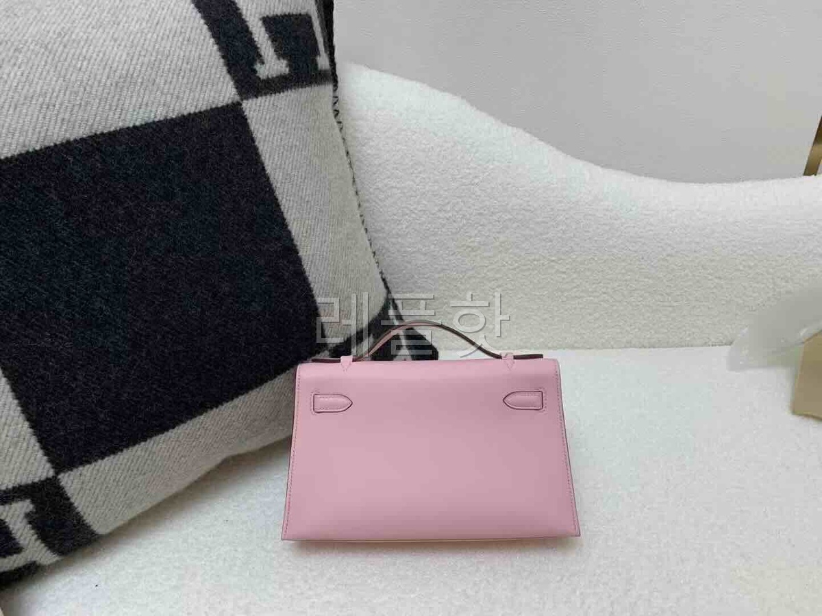 Hermès Mini Kelly I Swift Sakura Pink x Palladium Hardware