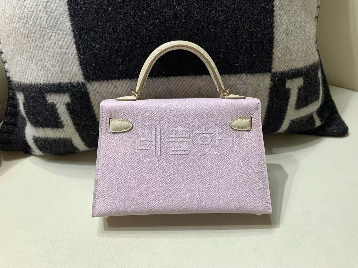Hermès Mini Kelly II Mauve Sylvestre & Craie Epsom x RoseGold Hardware