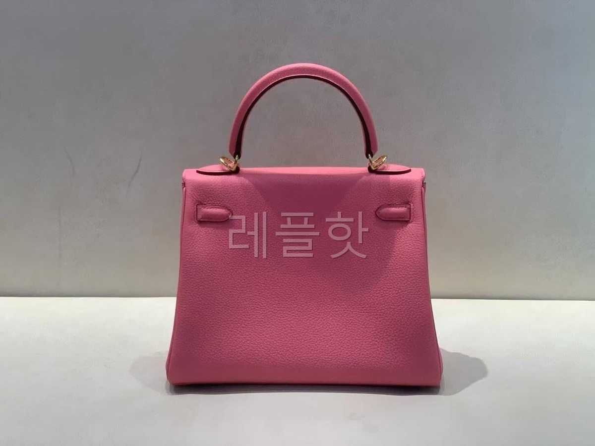 Hermès Kelly 25 Togo Rose Mexico x Gold Hardware