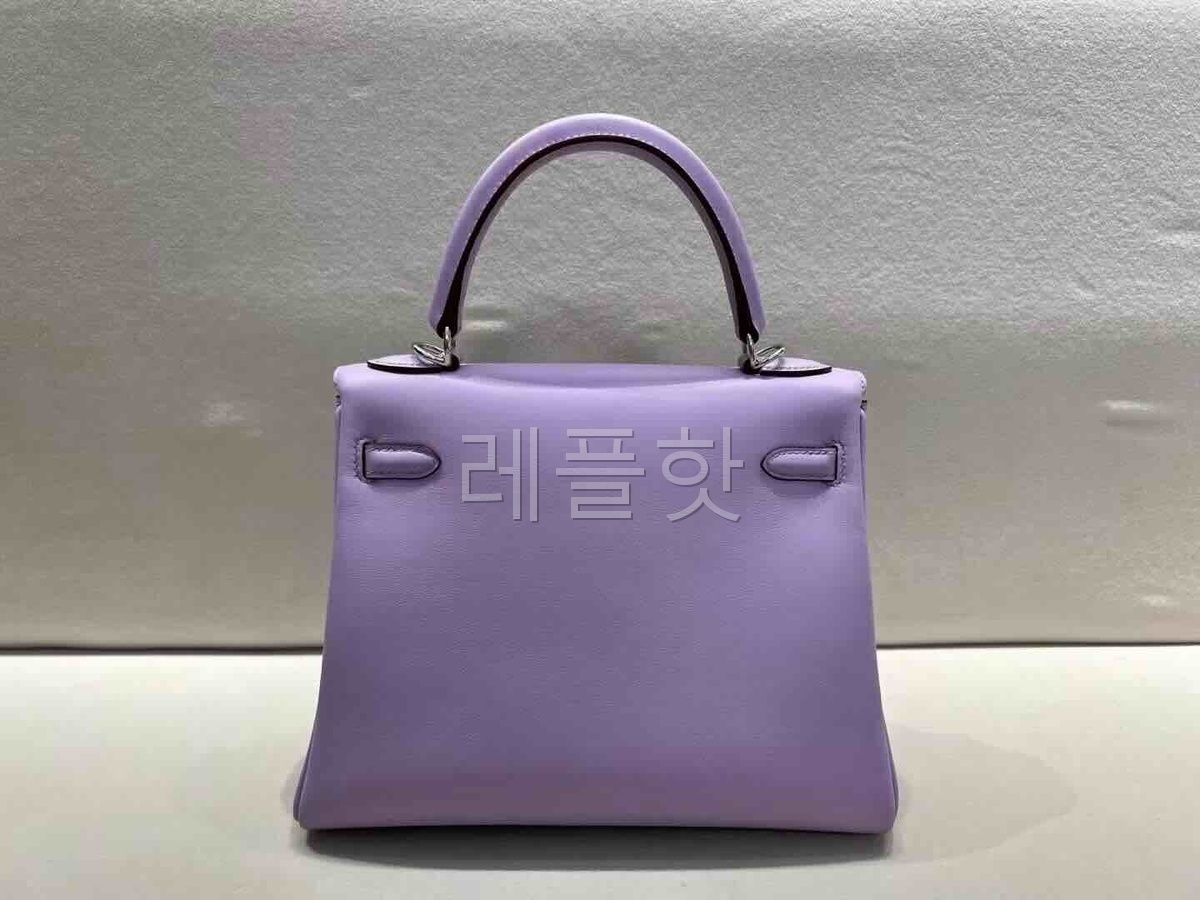 Hermès Kelly 25 Swift Lavender x Palladium Hardware