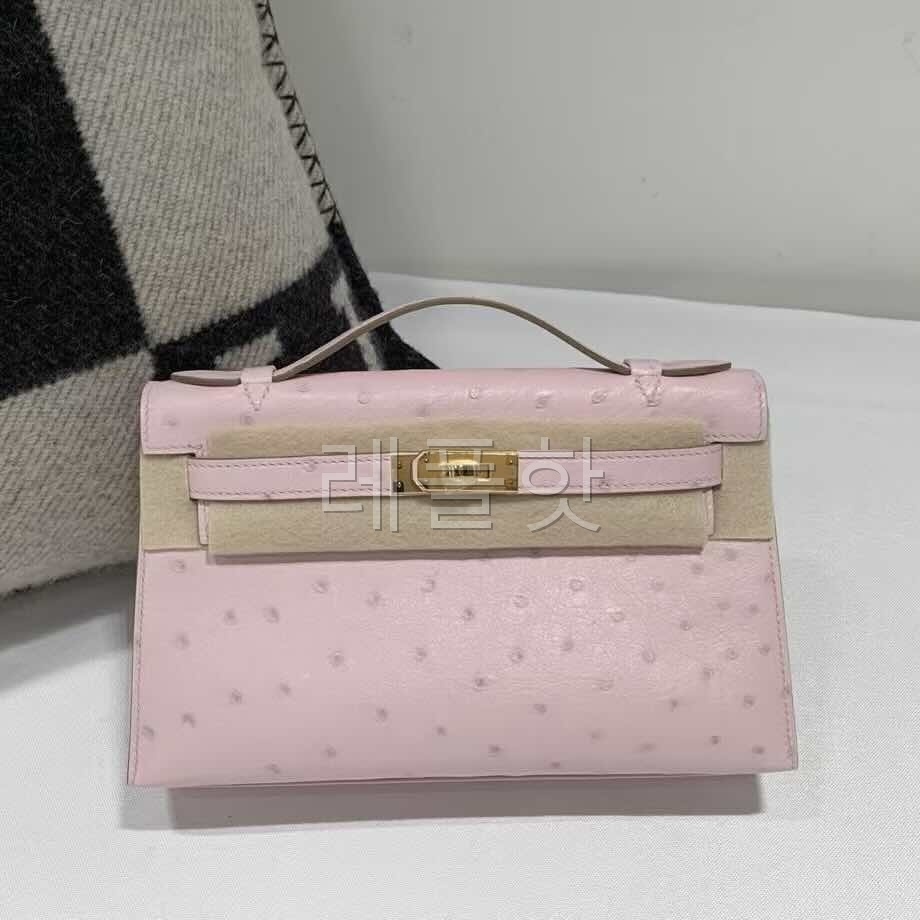 Hermès Mini Kelly I Ostrich Dreamy Purple x Palladium Hardware