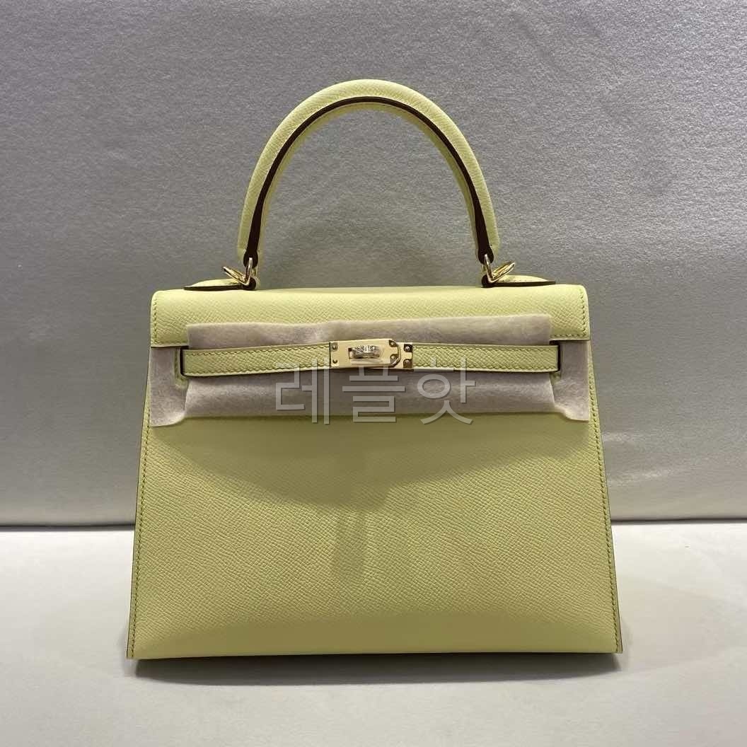 Hermès Kelly25 Epsom Soufre x Gold Hardware