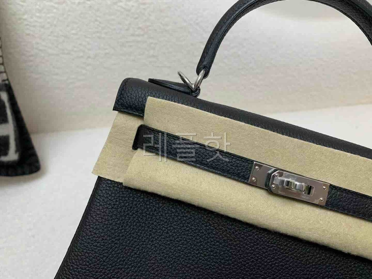 Hermès Kelly25 Togo Noir x Palladium Hardware