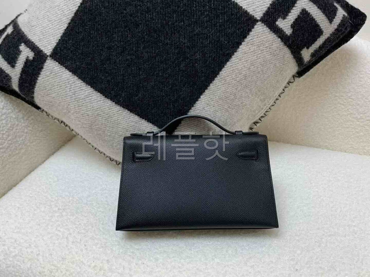 Hermès Mini Kelly I Epsom Noir x Palladium Hardware
