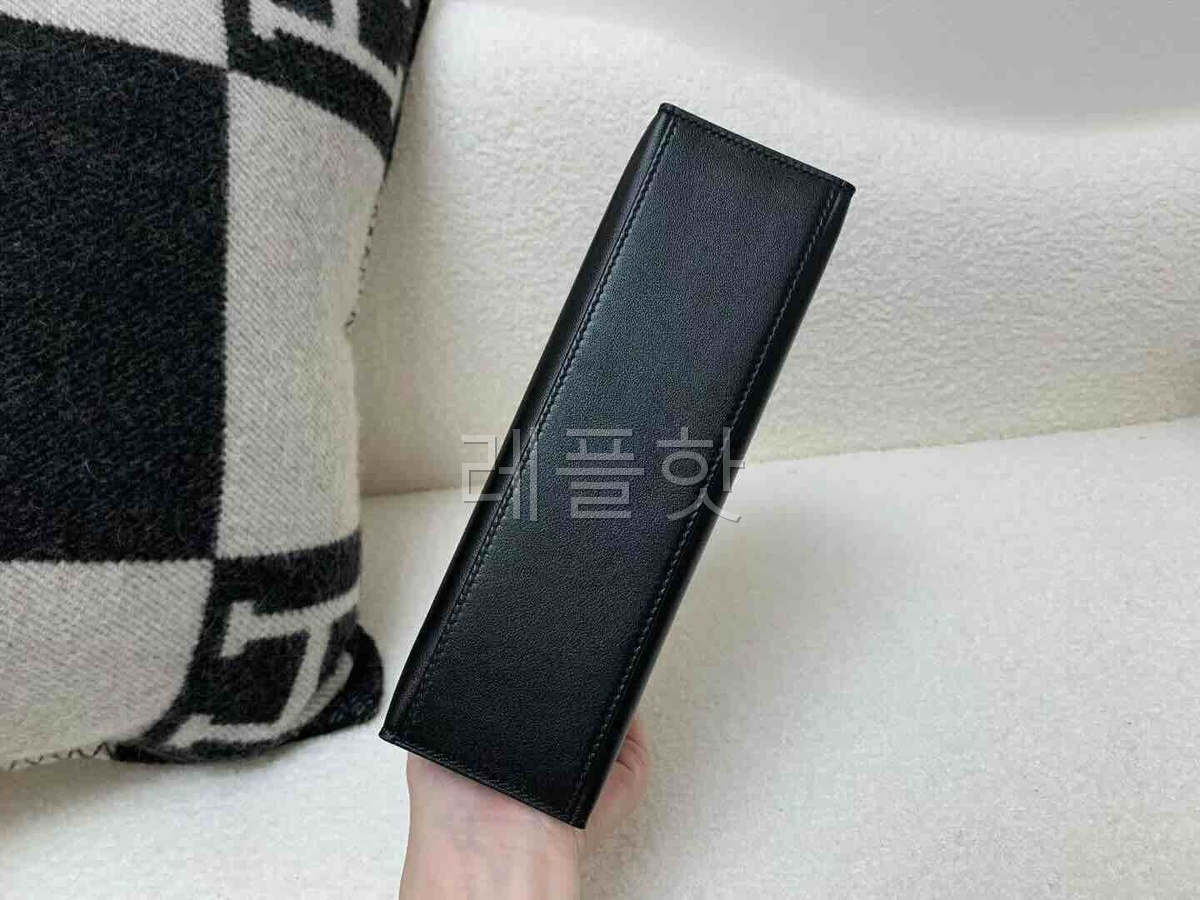 Hermès Pochette Swift Noir / Palladium Hardware