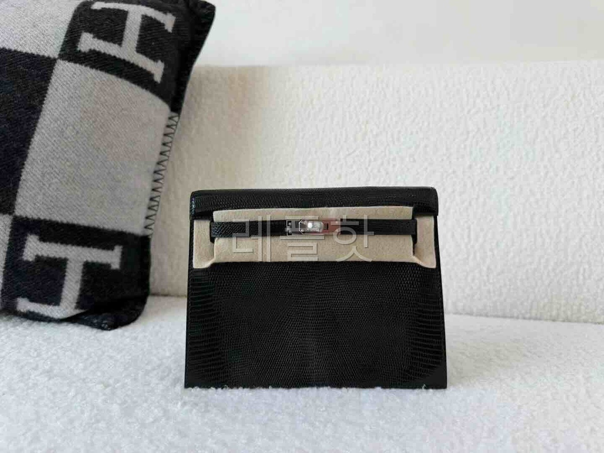 Hermès Kelly Danse 22 Black Lizard x Palladium Hardware