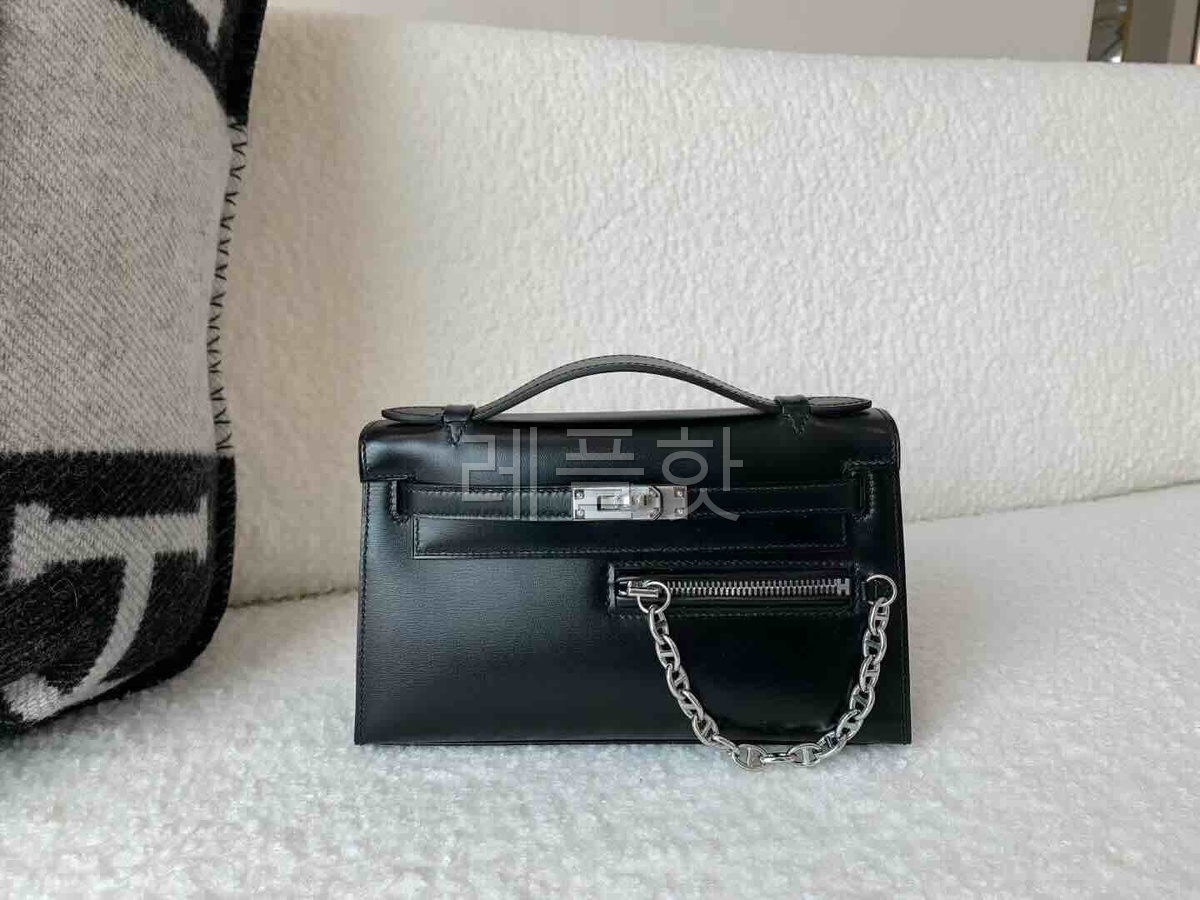 Hermès Pochette Rock Box Noir / Palladium Hardware