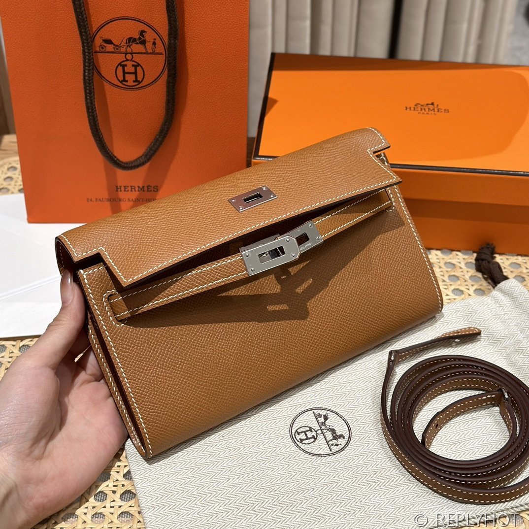 [하이엔드급] 에르메스 켈리 투고 크로스백 KELLY TOGO WOC / CK37 골드 엡솜 은장 [매장가 1090만원대]