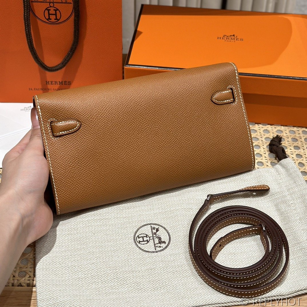 [하이엔드급] 에르메스 켈리 투고 크로스백 KELLY TOGO WOC / CK37 골드 엡솜 은장 [매장가 1090만원대]