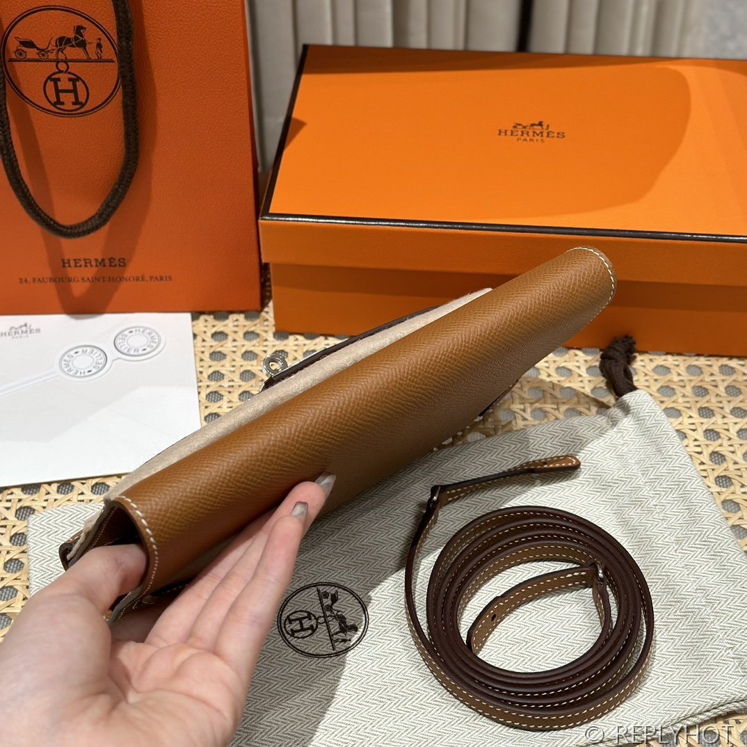 [하이엔드급] 에르메스 켈리 투고 크로스백 KELLY TOGO WOC / CK37 골드 엡솜 은장 [매장가 1090만원대]