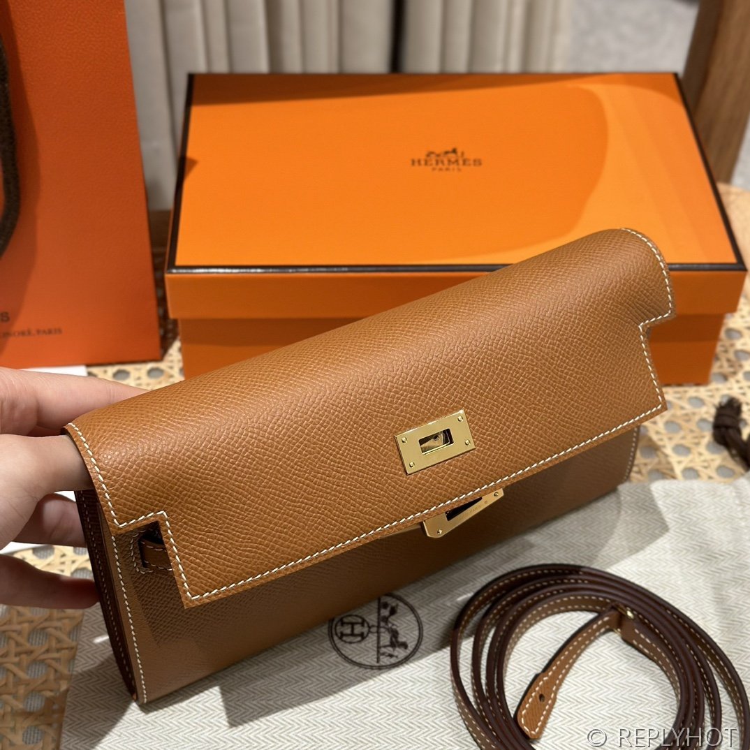 [하이엔드급] 에르메스 켈리 투고 크로스백 KELLY TOGO WOC / CK37 골드 엡솜 금장 [매장가 1090만원대]