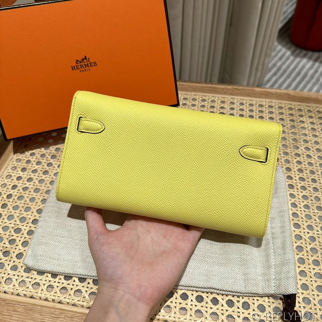 [하이엔드급] 에르메스 켈리 투고 크로스백 KELLY TOGO WOC / 9R 라임 엡솜 은장 [매장가 1090만원대]
