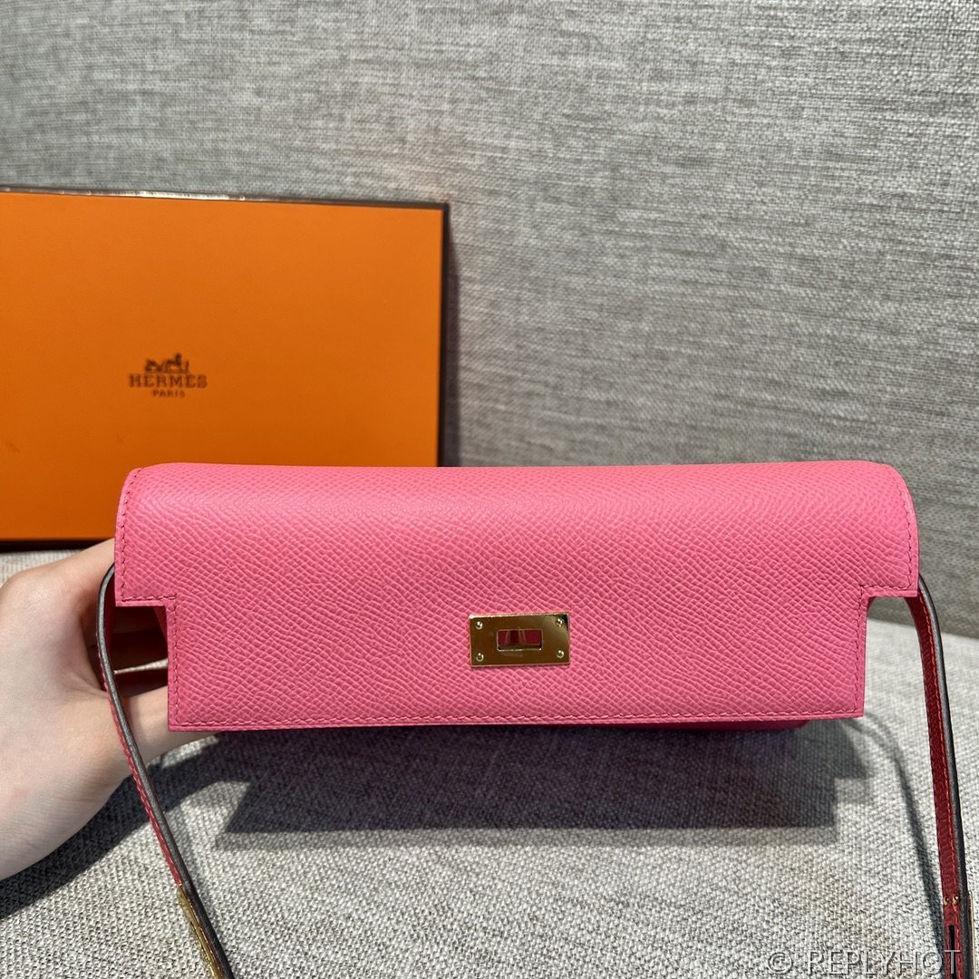 [하이엔드급] 에르메스 켈리 투고 크로스백 KELLY TOGO WOC / 8W 립스틱파우더 엡솜 금장 [매장가 1090만원대]