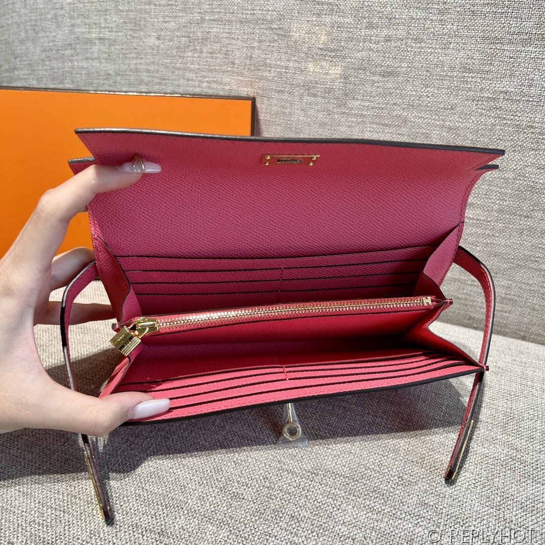 [하이엔드급] 에르메스 켈리 투고 크로스백 KELLY TOGO WOC / 8W 립스틱파우더 엡솜 금장 [매장가 1090만원대]