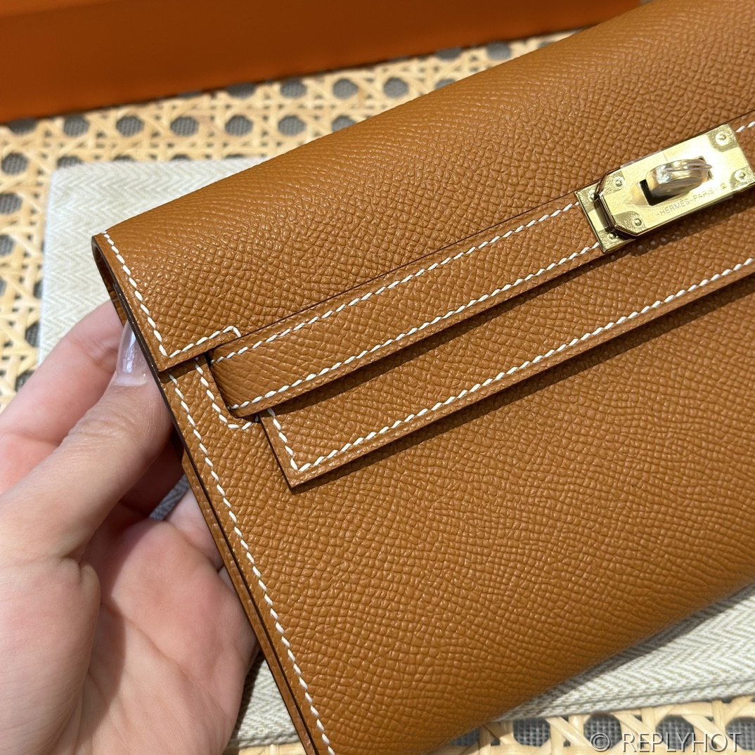 [하이엔드급] 에르메스 켈리 투고 크로스백 KELLY TOGO WOC / 1h 토피 엡솜 금장 [매장가 1090만원대]