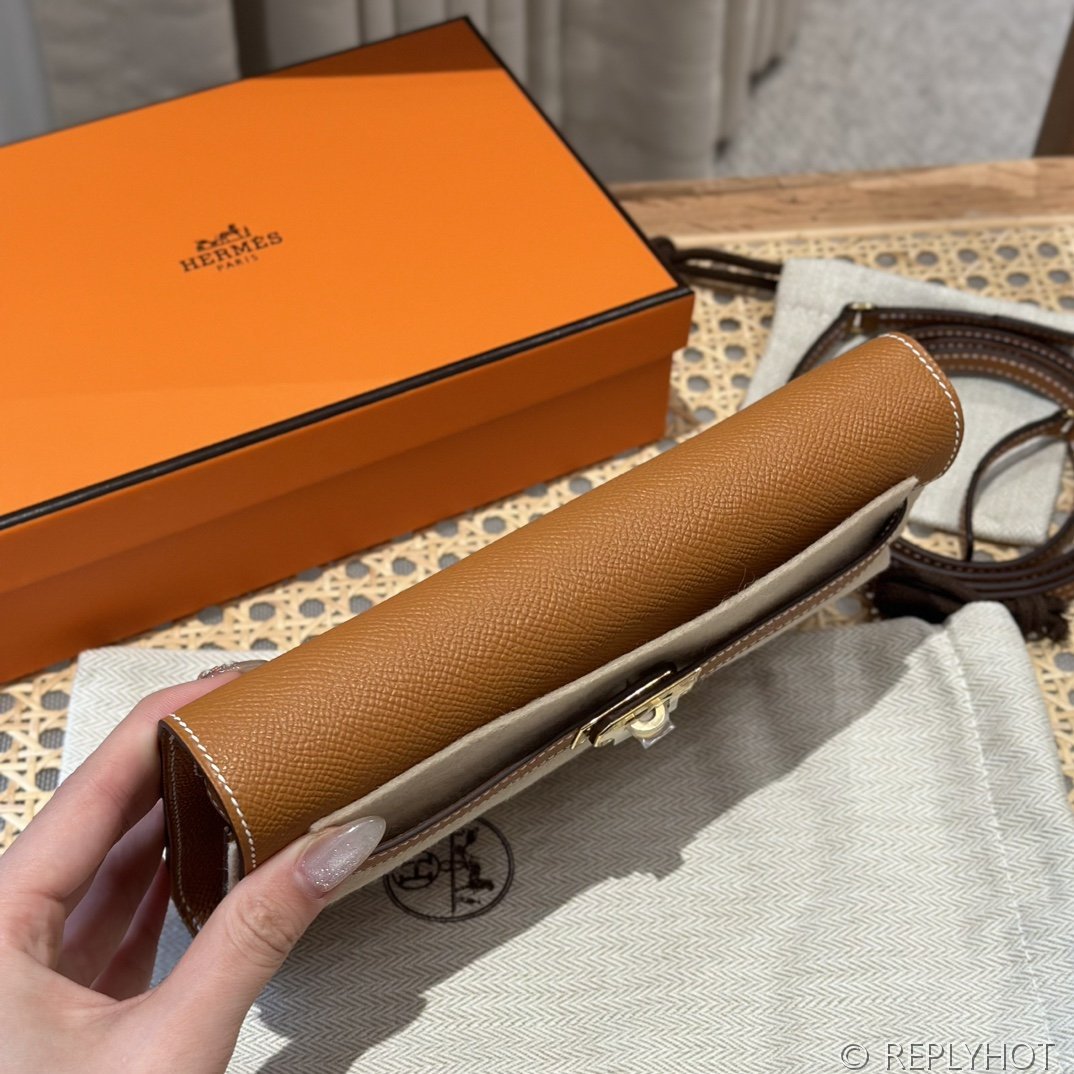 [하이엔드급] 에르메스 켈리 투고 크로스백 KELLY TOGO WOC / 1h 토피 엡솜 금장 [매장가 1090만원대]