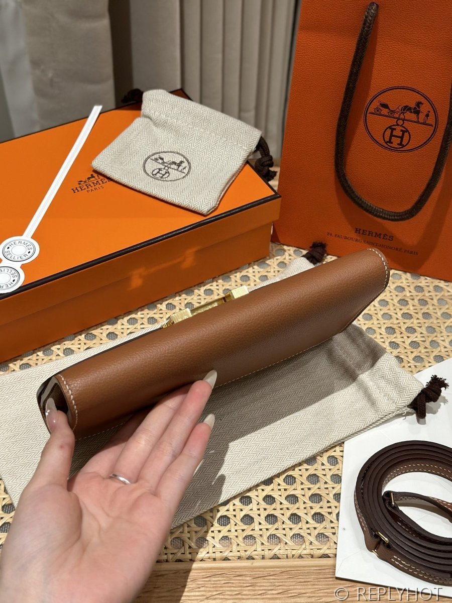 [하이엔드급] 에르메스 콘스탄스 투고 월렛  / CK37 브라운골드 에버컬러 금장 [매장가 990만원대]