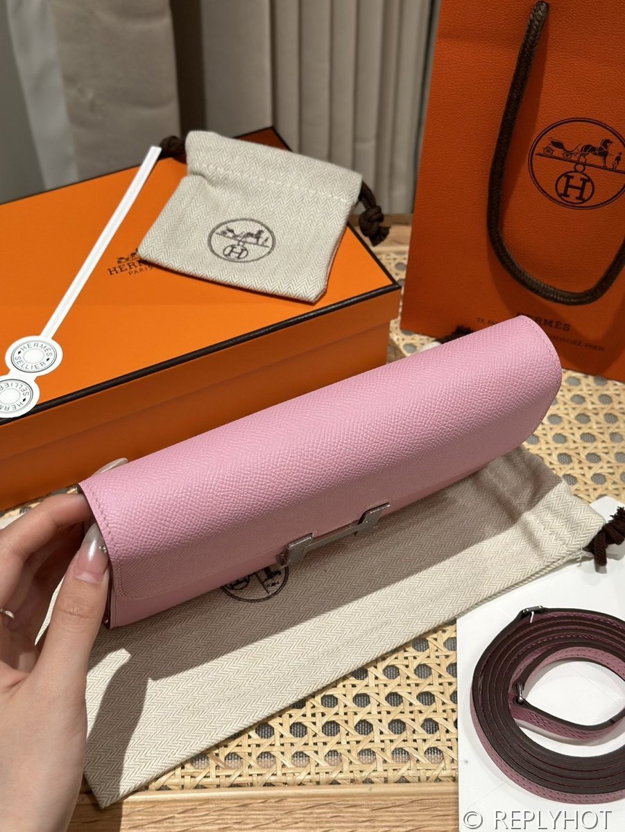 [하이엔드급] 에르메스 콘스탄스 투고 월렛 / X9 Mauve Sylvestre 엡솜 은장 [매장가 990만원대]