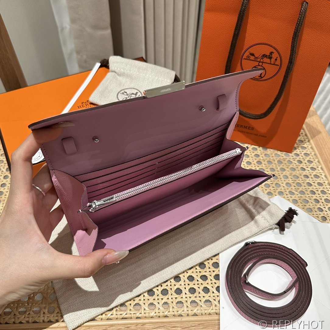 [하이엔드급] 에르메스 콘스탄스 투고 월렛 / X9 Mauve Sylvestre 엡솜 은장 [매장가 990만원대]