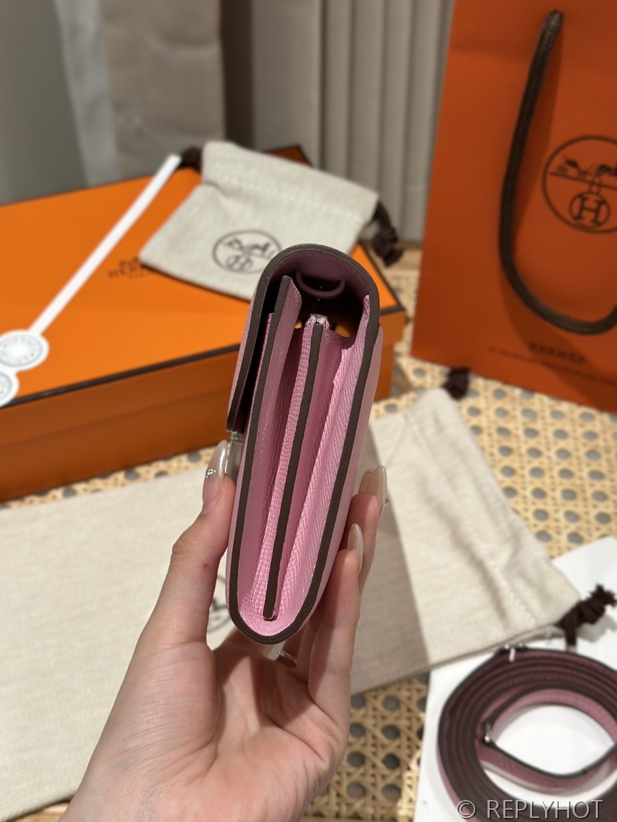 [하이엔드급] 에르메스 콘스탄스 투고 월렛 / X9 Mauve Sylvestre 엡솜 은장 [매장가 990만원대]