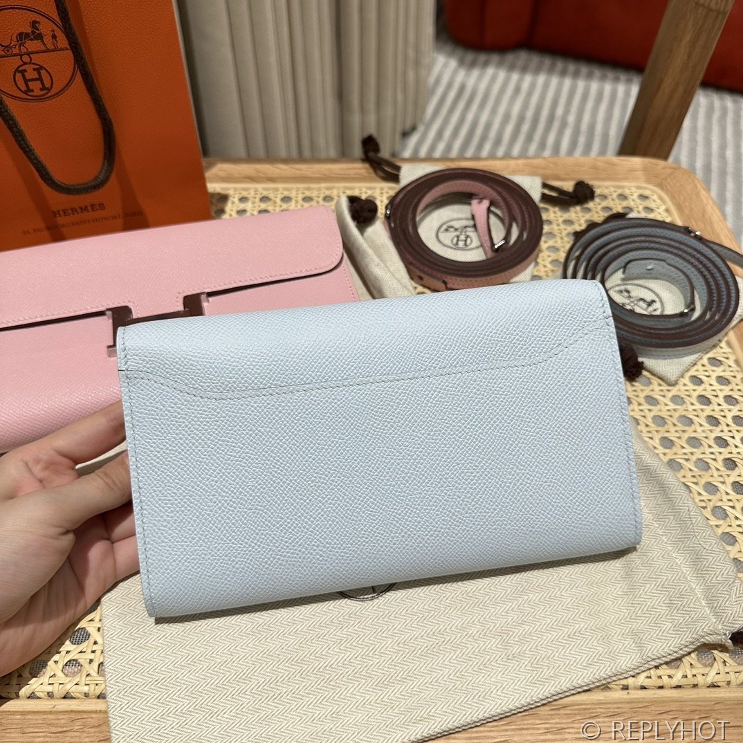 [하이엔드급] 에르메스 콘스탄스 투고 월렛  / T0 BLEU BRUME 엡솜 은장 [매장가 990만원대]