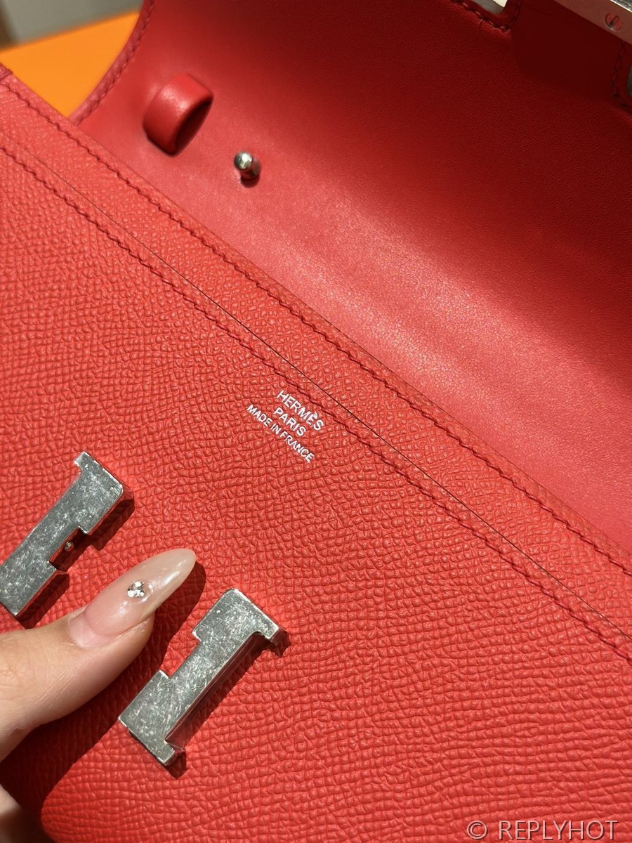 [하이엔드급] 에르메스 콘스탄스 투고 월렛  / S3 ROUGE 엡솜 은장 [매장가 990만원대]