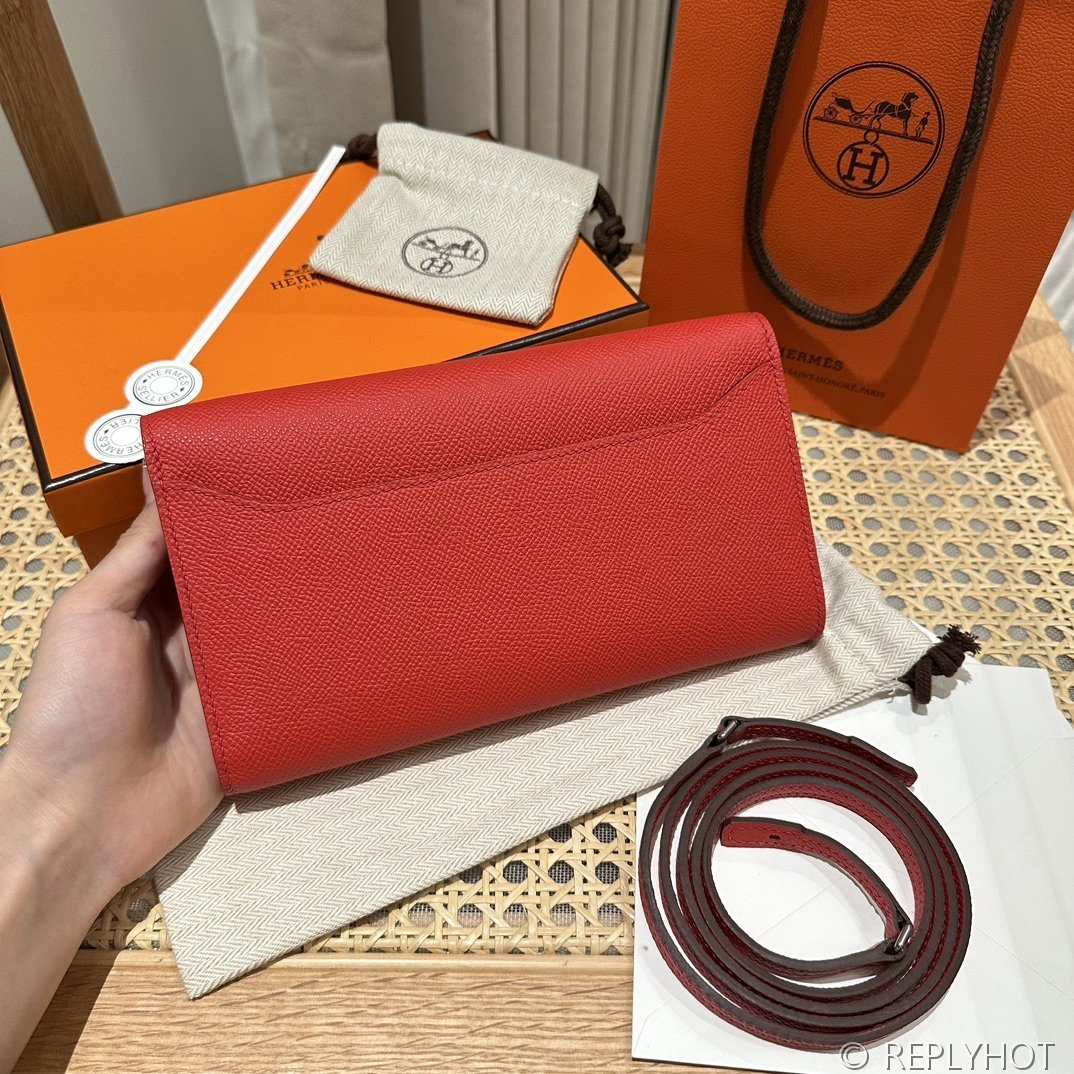 [하이엔드급] 에르메스 콘스탄스 투고 월렛  / S3 ROUGE 엡솜 은장 [매장가 990만원대]